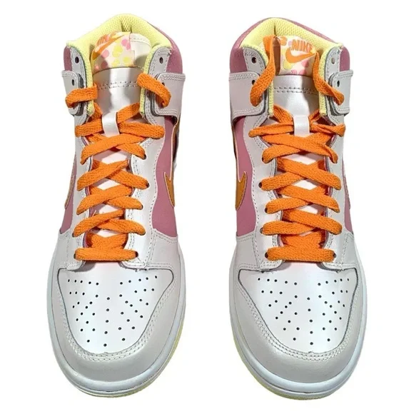 Vintage Nike Dunk High Easter Egg Melon Perfect Pink Lemon 2009 Sneakers Size 5Y